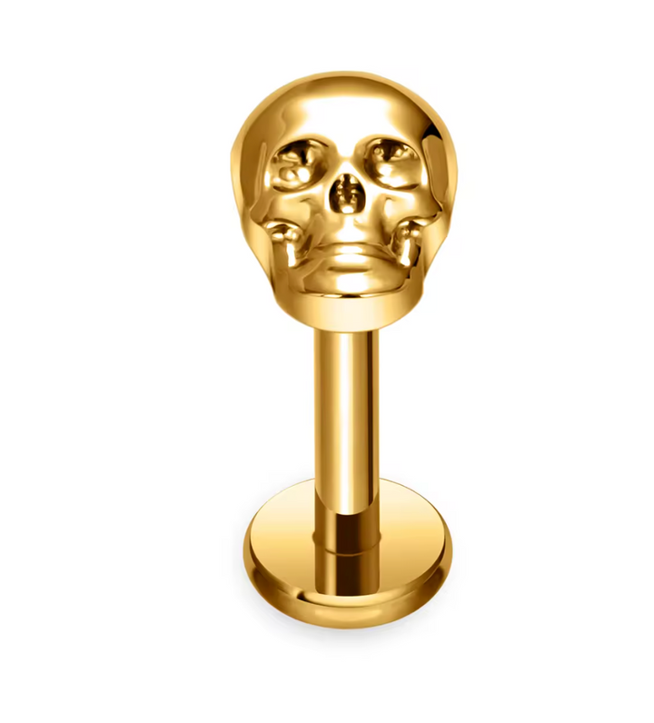 Titanium Gothic Skull Labret