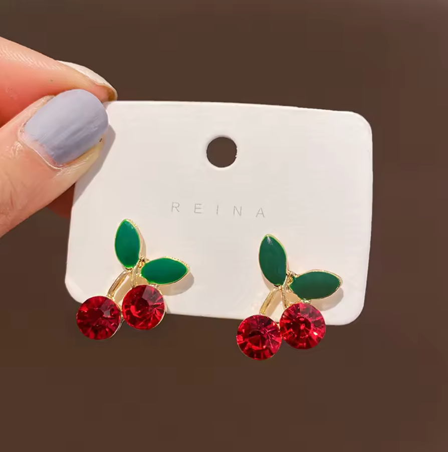 Cherry Ear Studs