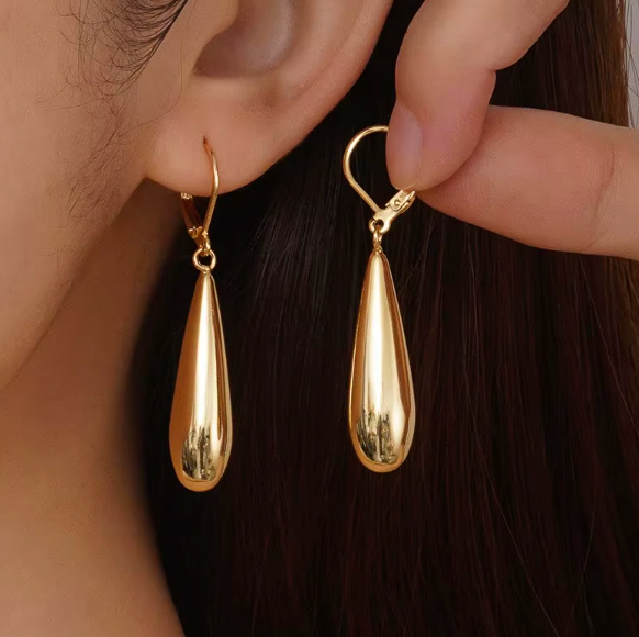 Stainless Steel Water Drop Earrings