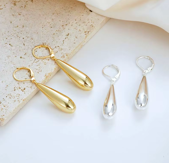 Stainless Steel Water Drop Earrings