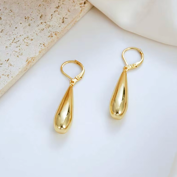 Stainless Steel Water Drop Earrings