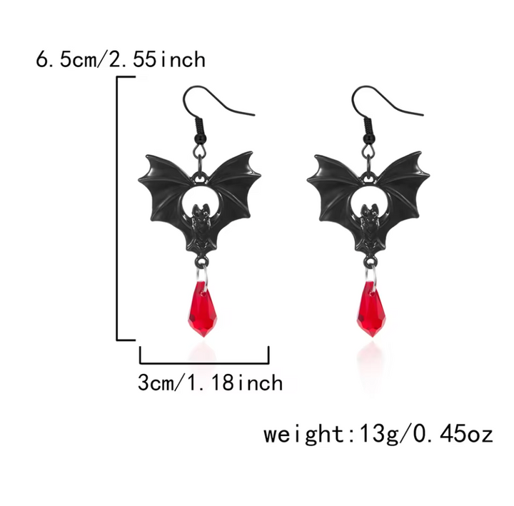 Gothic Vampire Drop Earrings