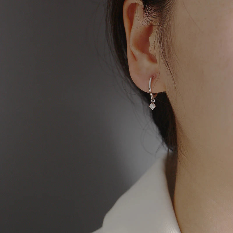 Cresting Wave Pearl Drop Earrings