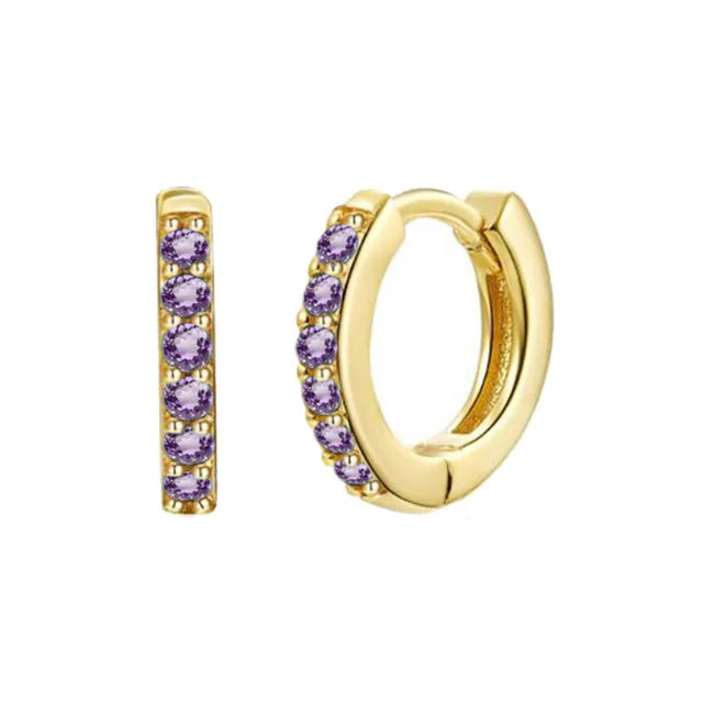 Snuggie 18K Gold Lilac Hoop