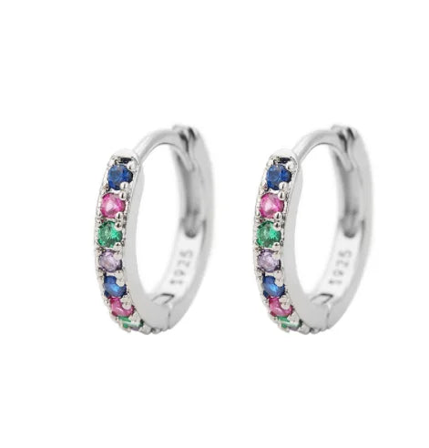 Rainbow Power Hoop Earrings