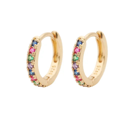 Rainbow Power Hoop Earrings