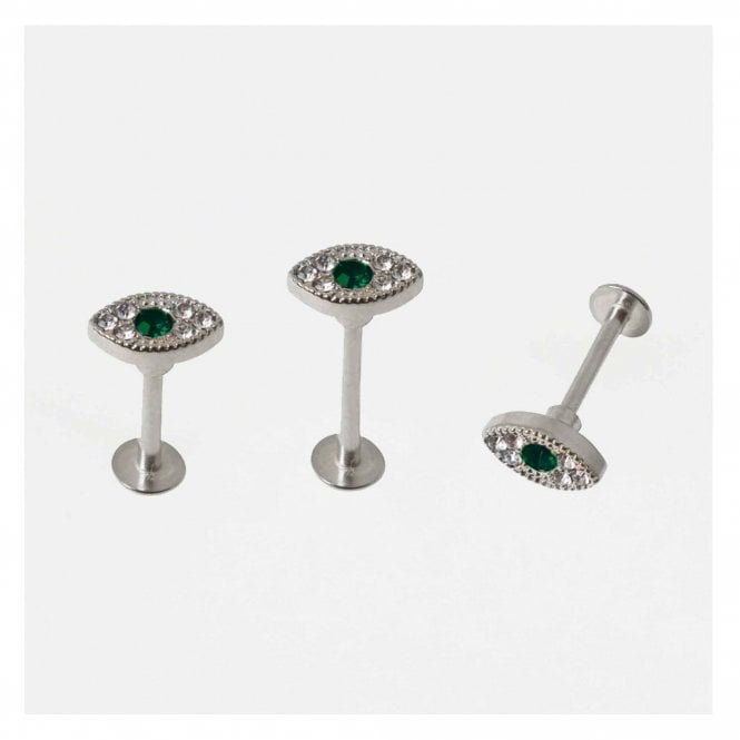 Cyclo Sterling Silver Eye Labret Stud