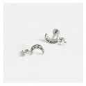 Crescent Moon and Star Crystal Set Labret Stud